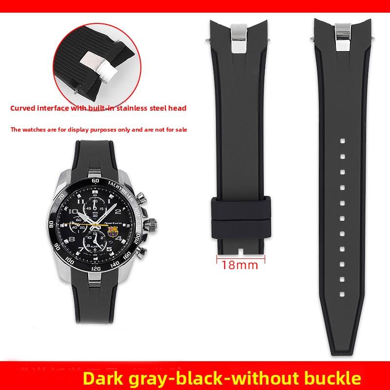 21mm Gebogenes Gummiarmband für Seiko SPORTURA Serie SNAE93J1 SPC089 Armband Sport Wasserdichtes Silikon-Uhrenarmband Zubehör