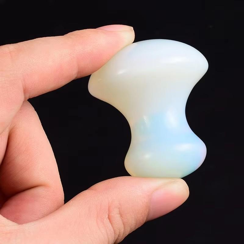 

Opal Jade Mushroom Quartz Facial Massage Stone Gouache Scraper Face Massager Gua Sha Board Skin Care Tool