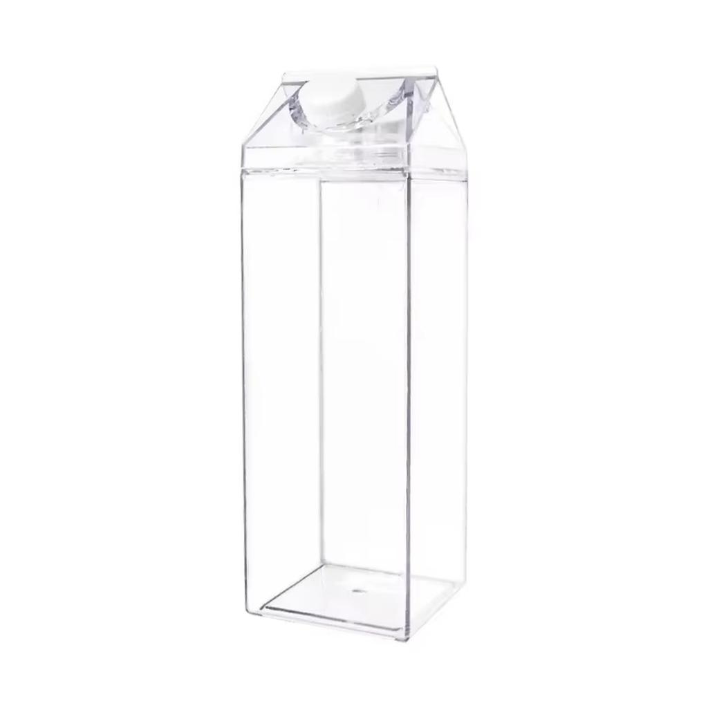 Creative Milk Carton Clear Water Cup Portable Plastic Milk Cup for Daily Use