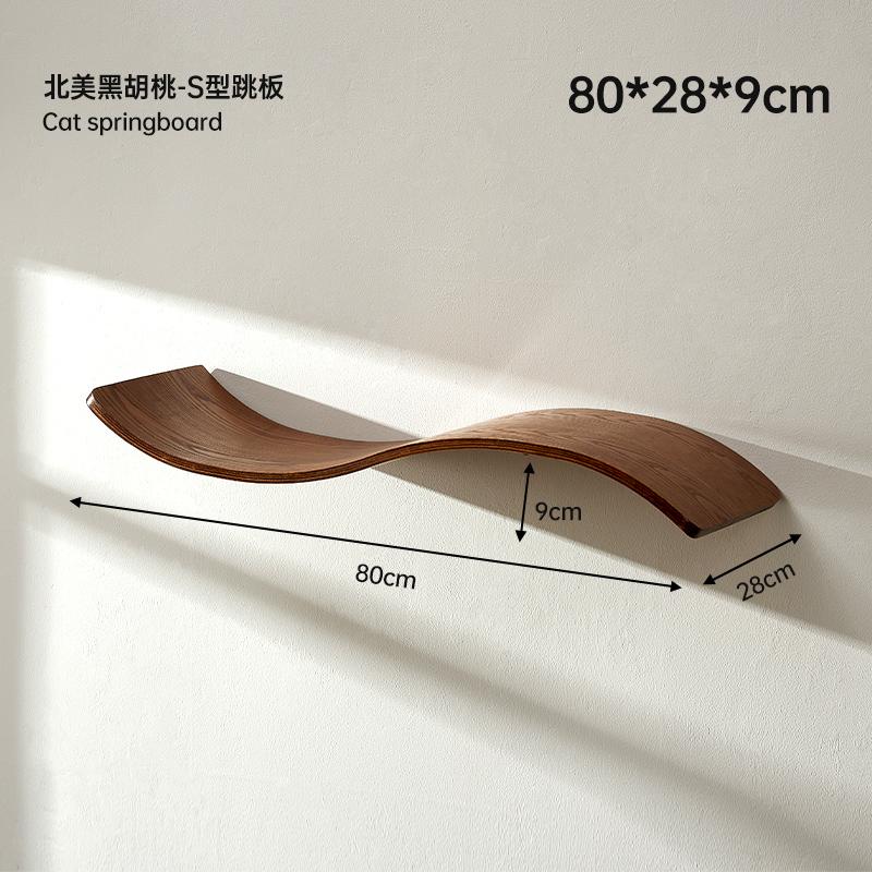 Wall-Mounted Cat Tree with Scratching Post Minimalist Cat Climbing Frame Space-Saving Cats House Toy for Indoor Easy To Install