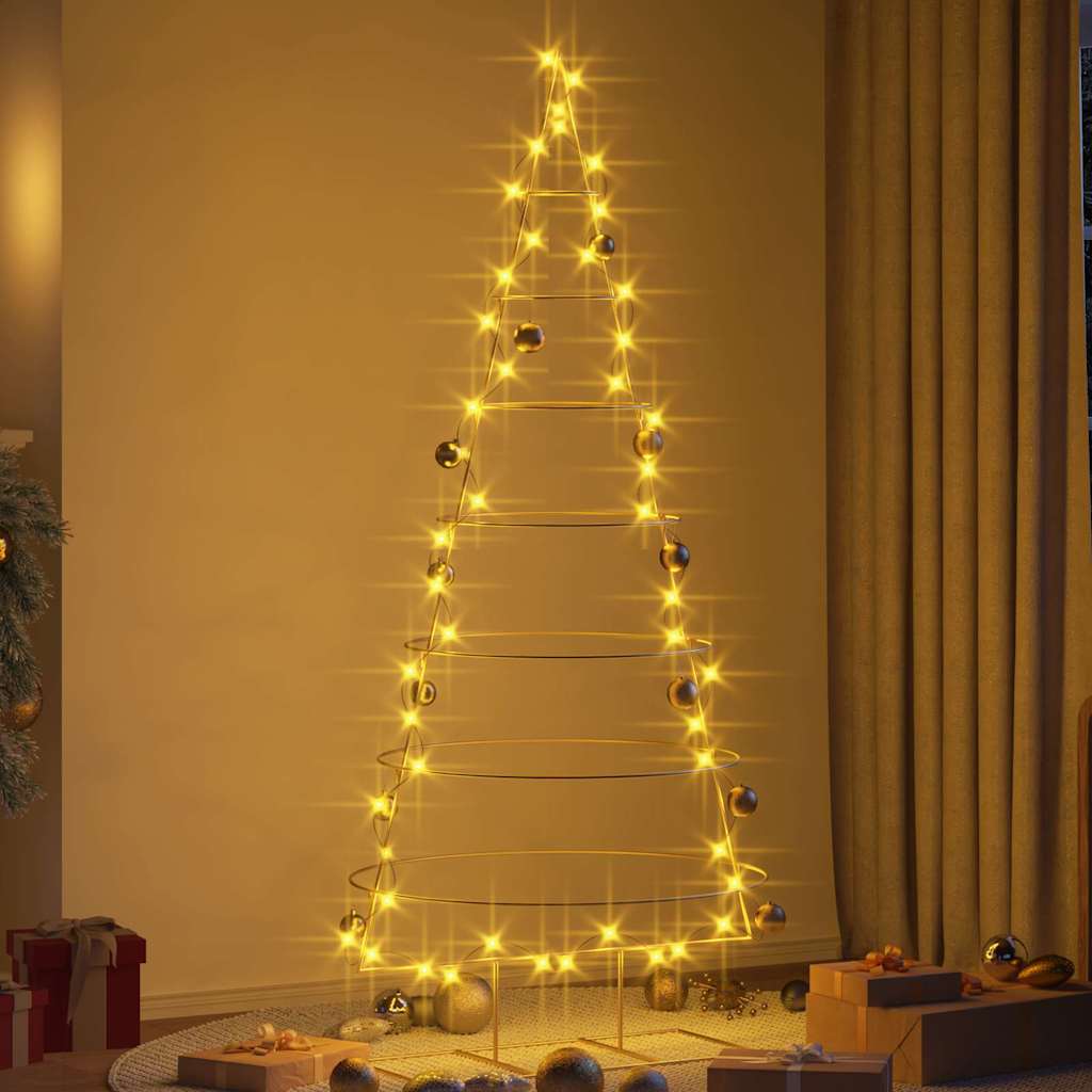 Metal Christmas Tree Gold 209 cm Powder Coated Steel