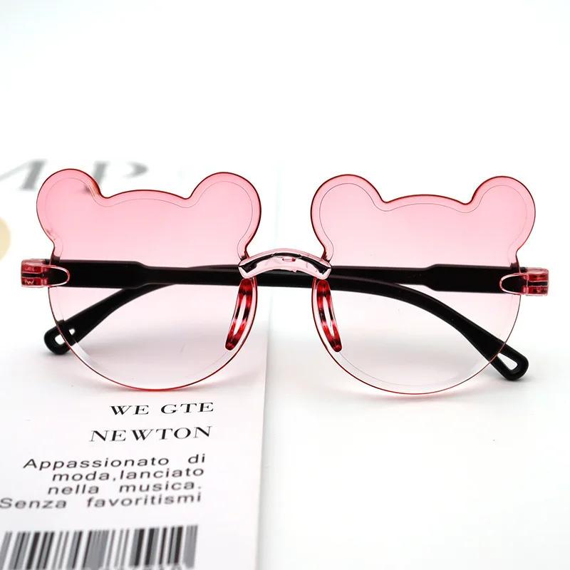 Bear Shape Children Glasses Kids Sun Sunglasses Trendy Girls Cartoon Eyeglasses Shades Boys Cartoon Sunglasses Lentes