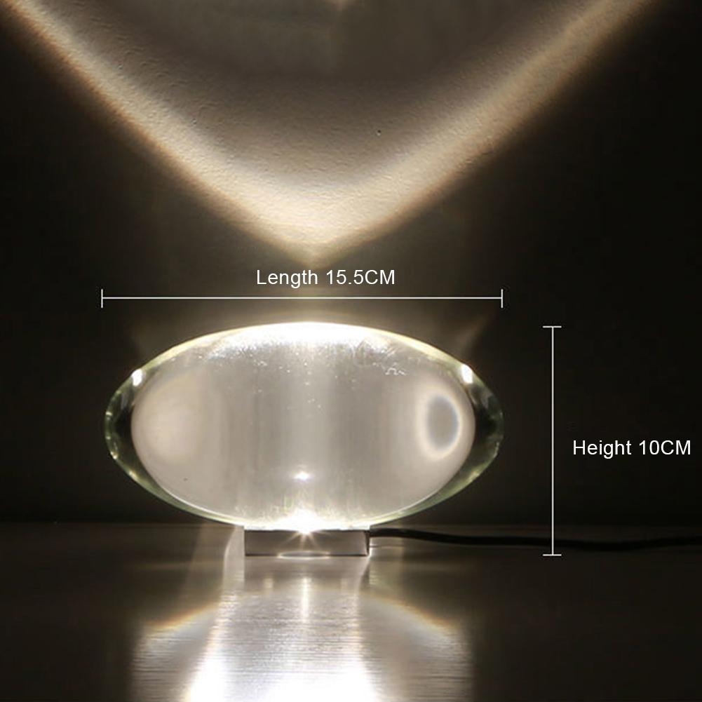 LED Crystal Table Lamp 5W Eye Of The Sky Egg-shaped Sunset Projector Lamp USB Charging LED Bedside Night Light For Home Bedroom