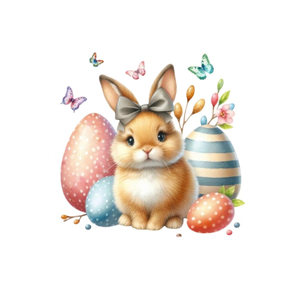 Easter Themed Easter Egg Wall Stickers, Wall Decorations, Holiday Decoration Stickers, PVC Self-adhesive Stickers