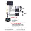 Electromagnetic Parking Sensor LED Monitor 8 Sensor Front Parktronic System Motion Detection Backlight