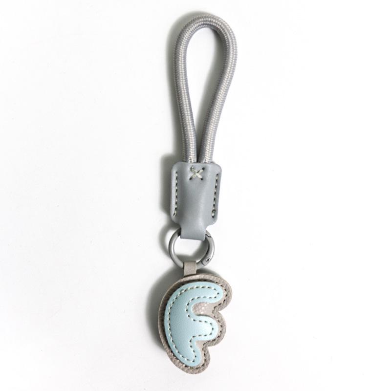 High-End Leather Alphabet Keychain Bag Pendant