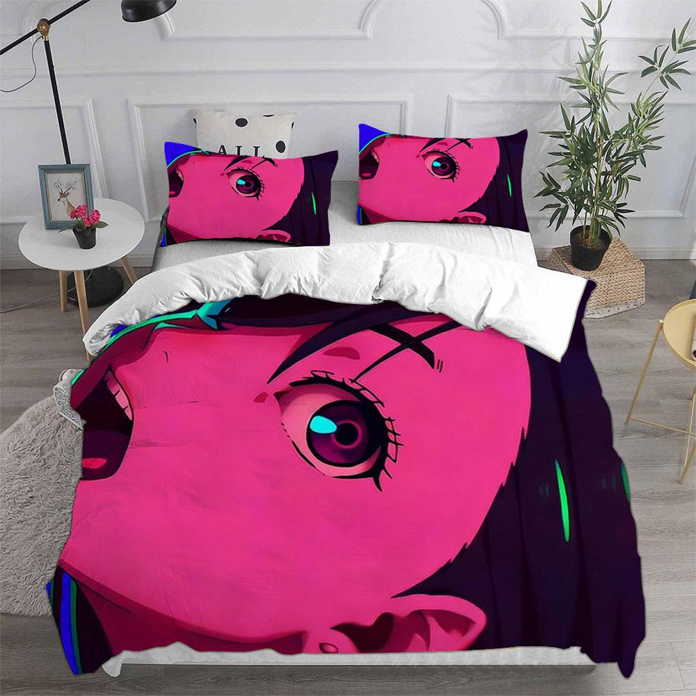 Seturi de lenjerie de pat noi Anime DAN DA DAN cu imprimeu de desene animate Set rafinat de articole de pat Set husă de plapumă cu plapumă Set luxos cadou de ziua de naștere