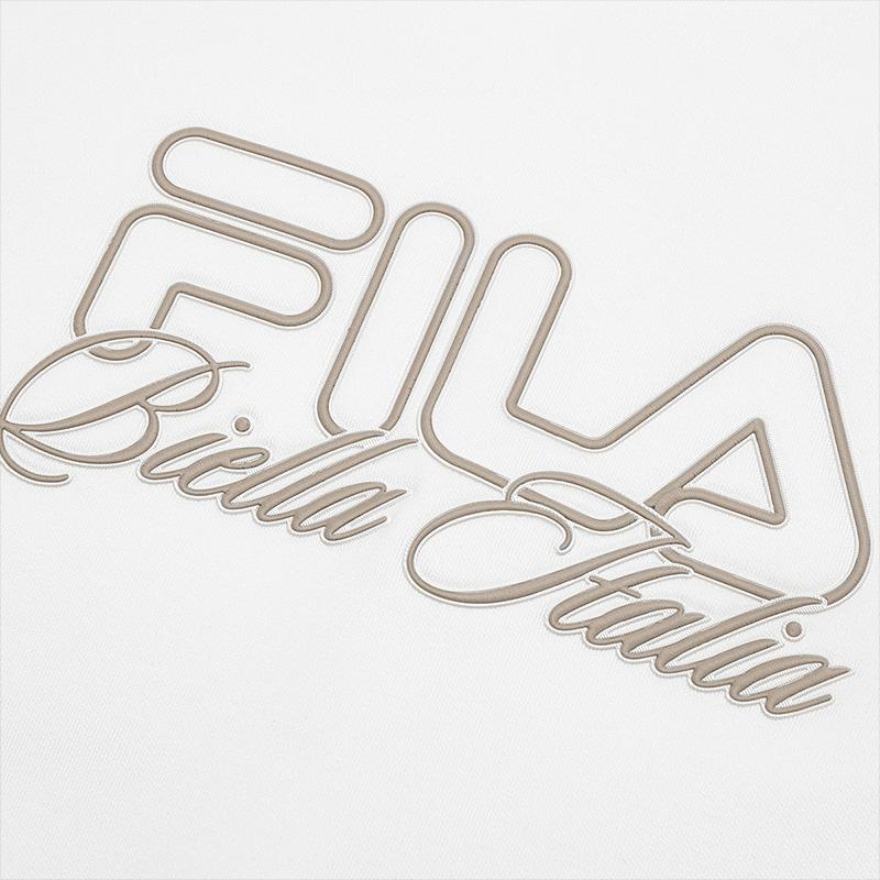 Fila Classic Versatile Fleece Hooded Sweatshirt Women Tops Cloud-Mushroom-White F11W519218FWT