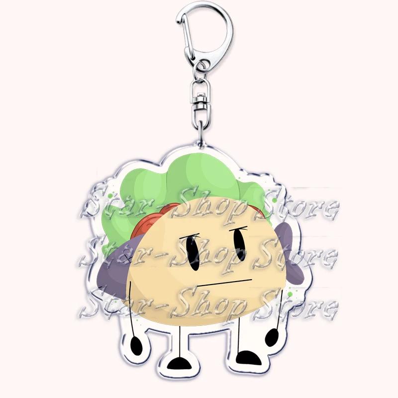 Hot Game Characters Keychain for Accessories Bag Firey Ruby Teardrop Flower Pin Coiny Price Tag Keyring Jewelry Fans Gamer Gifts
