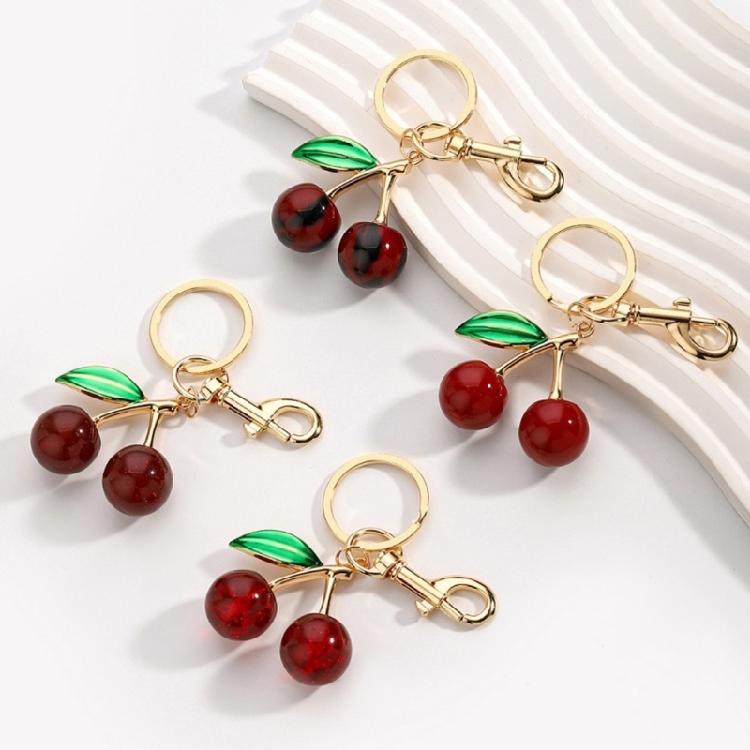 Fashion Forward Cherry Resin Pendant Charming Cherry Purse Pendant Key Holder Key Pendant Accessory for Everyday Use