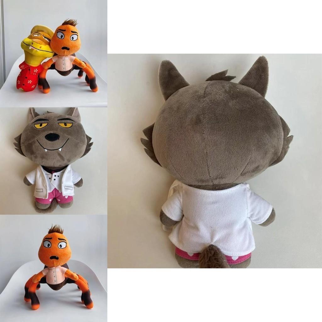 Soft And Durable 25cm Plush Toys The Bad Guys Chameleon Snake And Wolf Stuffed Dolls