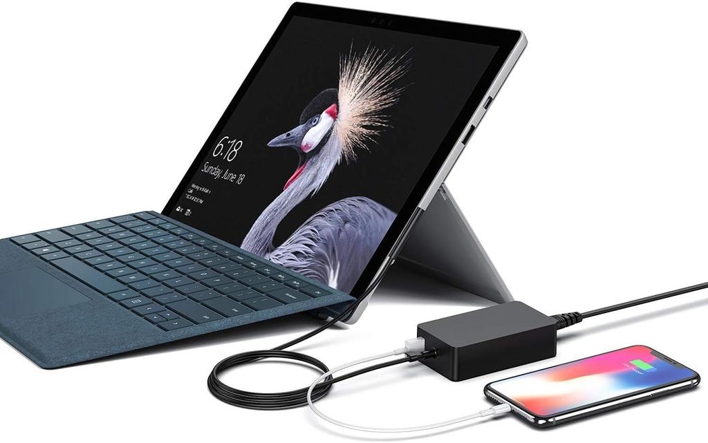 Surface Pro Surface Laptop 65W 15V 4A Power Compatible with Microsoft Surface Pro Surface Laptop Surface Go Surface Book and Fast Power Adapter