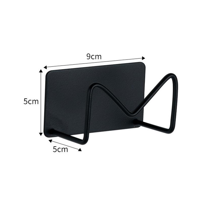 

Настенный держатель для фена, подставка для плойки и выпрямителя для волос, самоклеящаяся полка для хранения из нержавеющей стали, органайзер для ванной комнаты чёрный