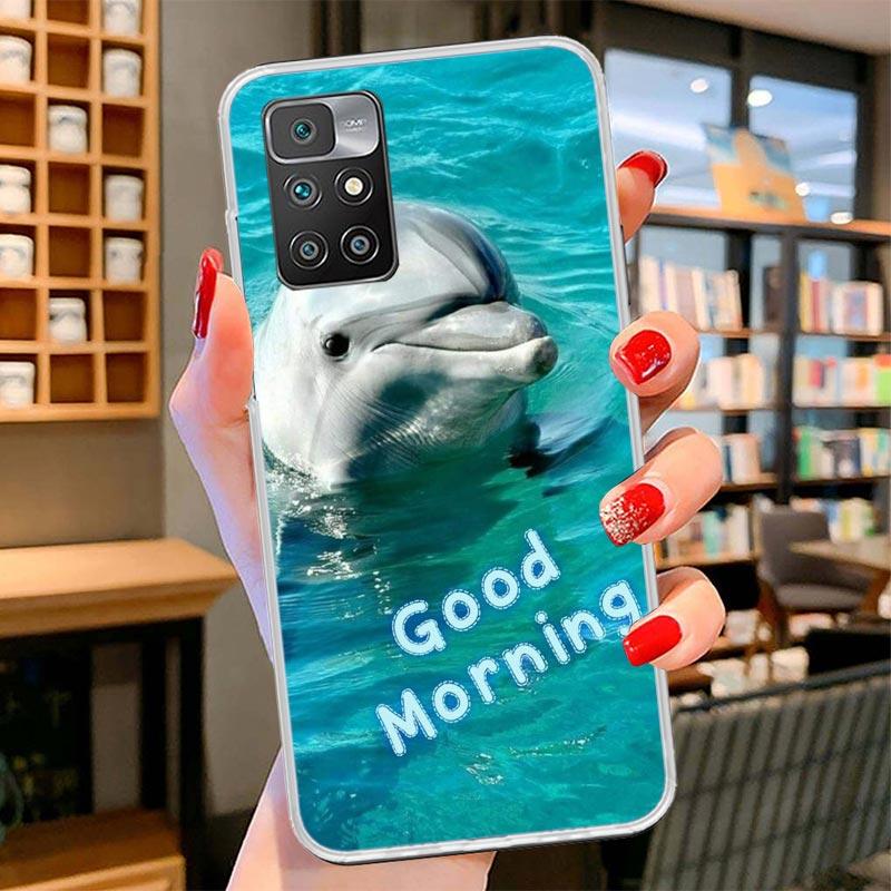 Ocean Animal Cute Dolphin Cover Phone Case For Xiaomi Poco F7 Ultra X7 X6 X5 Pro M7 Redmi 15C 15 13C 13 12C 12 10C 10 9A 9C 9T 9