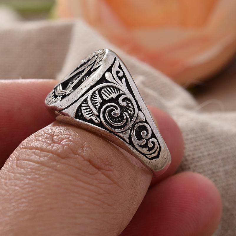 Original Design Freemason Logo Retro Thai Silver Unisex Rings Promotion Jewelry For Women Men Cheap Gifts