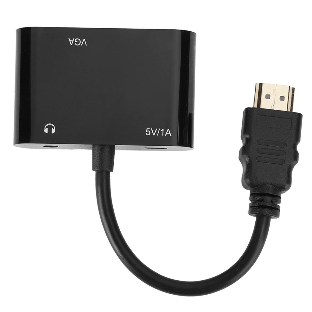 Video Converter HDMI To HDMIVGAMicor Power Supply 3.5mm 4K HD Simultaneous Display