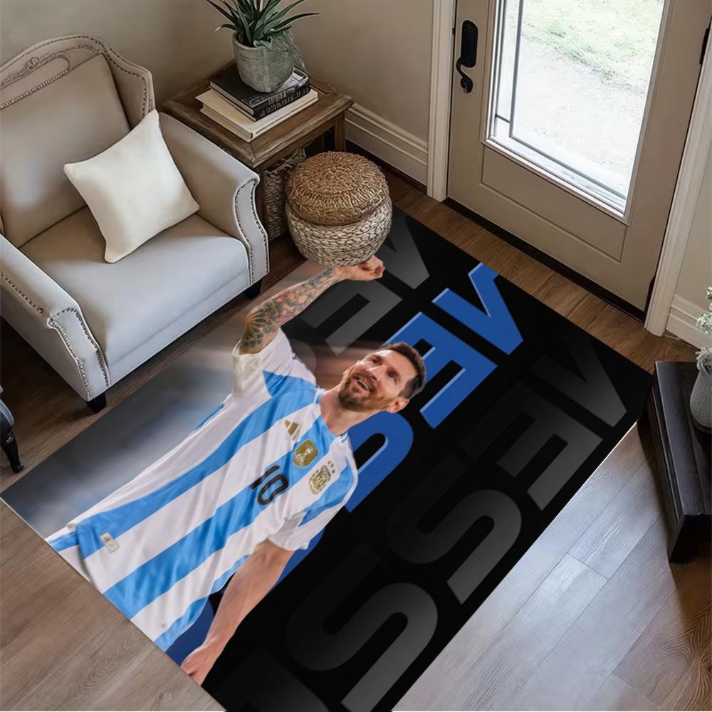 Messi World Cup Floor Mat Suitable For Dining Room Entryway Game Room Bedrooms Antislip Carpet Anime Office Decor