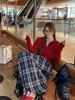 Women's Plaid Pleated Skirt - Slimming, Flaw-Hiding, Korean Style for Spring/Autumn 2025