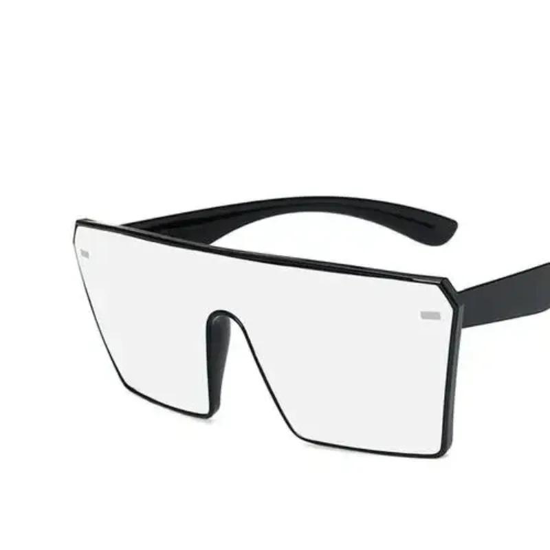Vintage Luxury Brand Sunglasses Women Men Big Frame Square Punk Windproof UV400 Goggles Shades Rivets