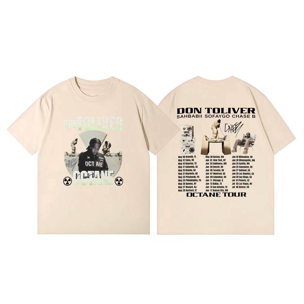 Don Toliver Octane Tour 2026 Stampa Maglietta Unisex Moda Donna Hip Hop Vintage Maglietta Cotone Alta Qualità Manica Corta Magliette