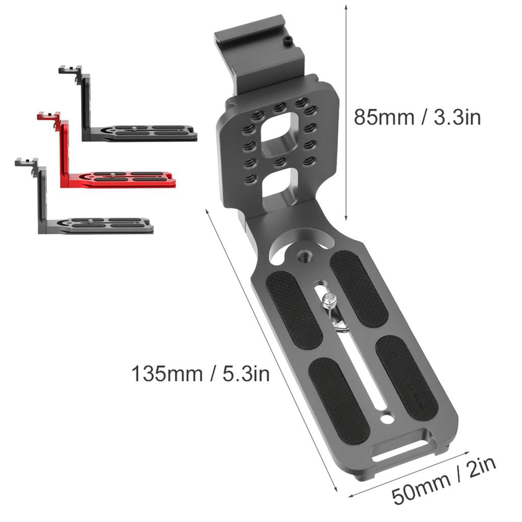 L Shape Quick Release Plate  Metal L Shape Quick Release Plate with Hot Shoe Mount for Hydraulic Ballhead SLR Camera