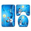 Christmas Bathroom Floor Mat Toilet Three-Piece Set