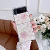 For Samsung Z Flip 3 Case Dried Flower Transparent Fold Phone Case For Samsung Galaxy Z Flip 4 Flip4 Shockproof Hard Back Cover