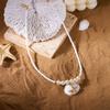 Bohemian Starfish Pendant Pearls Bead Necklace Adjustable Length Portable Jewelry for Beach Vacation and Parties