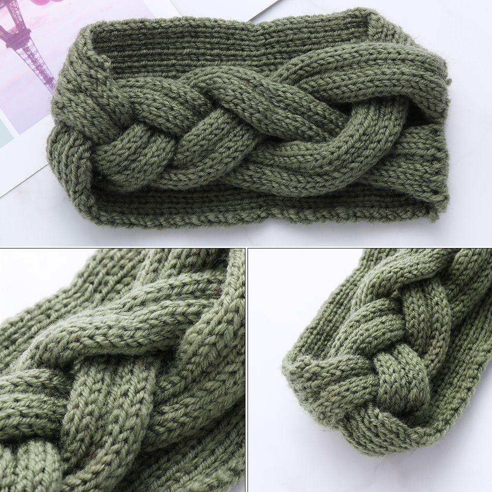 Accessories Ear Warmer Wide Hairband Crochet Turban Women Headband Headwrap Braid Cable Knitted