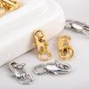 Gold Color Brass 5pcs Lobster Clasp with 10Pcs Open Jump Rings DIY Findings Kits Connector for Bracelet Jewelry Making Wholesale