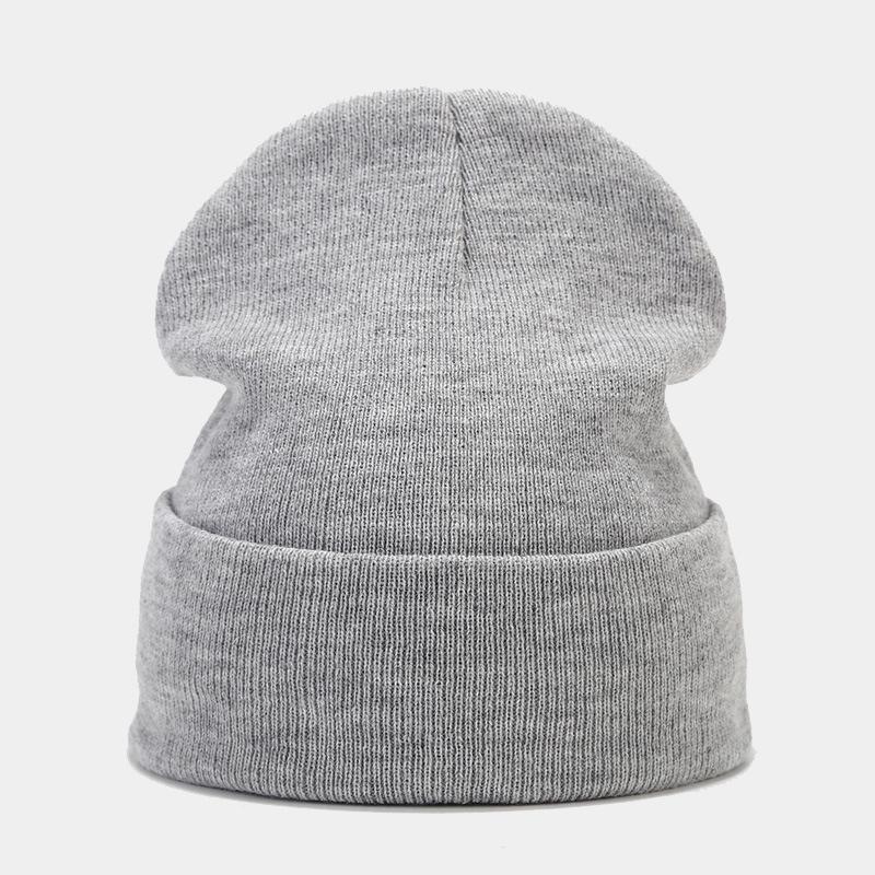 Custom Logo Knit Hat with Embroidered Letters - Women's & Men's Windproof Warm Beanie
