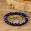 1pc Fashion Men Jewelry Blue Bracelets For Family Daily Birthday Pulseira Unique Natural Stone Lucky Bracelet