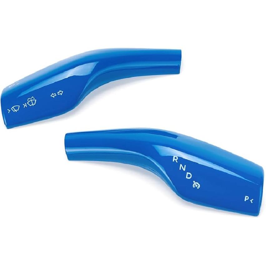Blue Steering Lever Cover Gear Shift Lever Decorative Cover Compatible with Tesla Model 3(2017-2023) / Model Y(2021-2024)