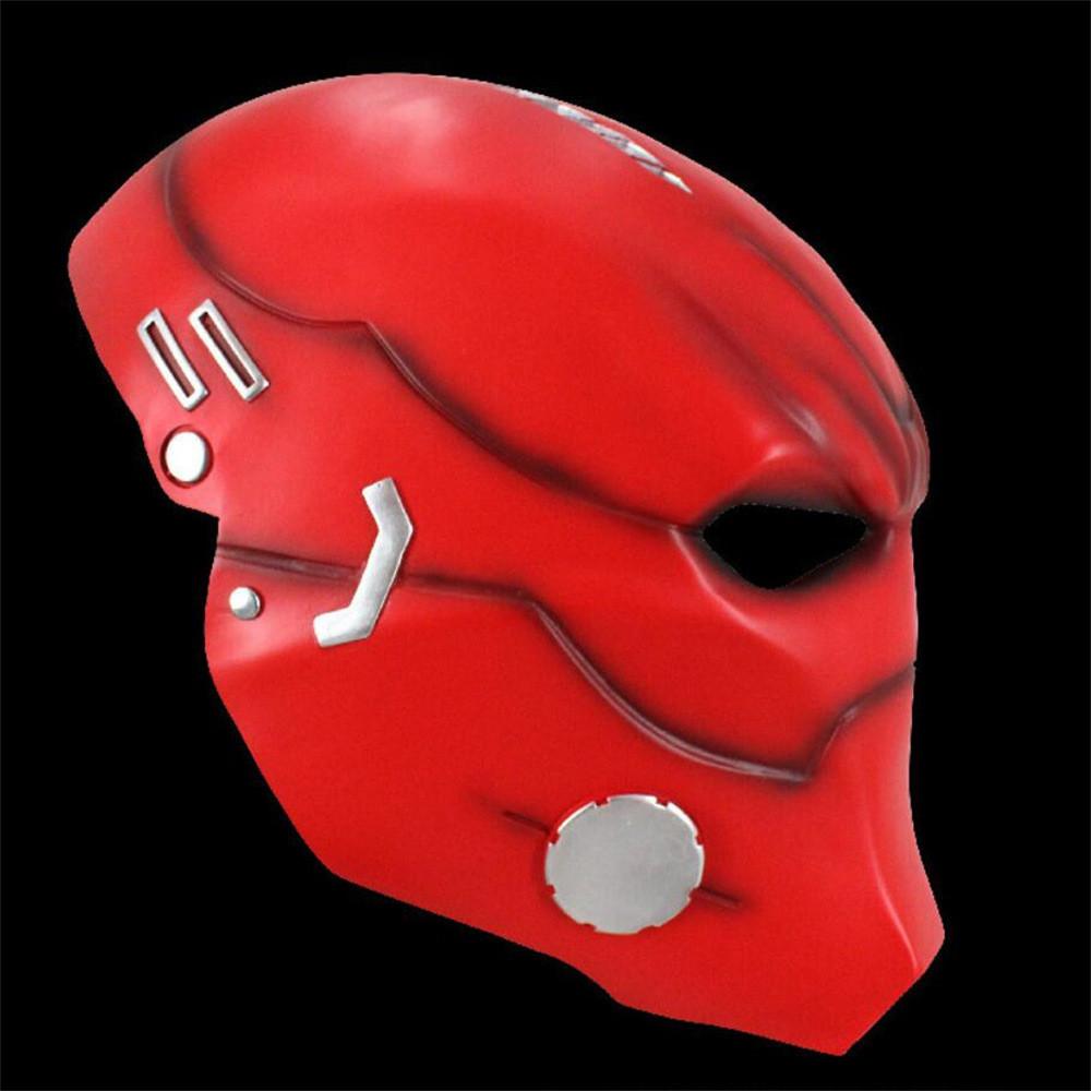 Arkham Knight Maska Red Hood z pryskyřice s hororovým stylem pro cosplay a Halloween