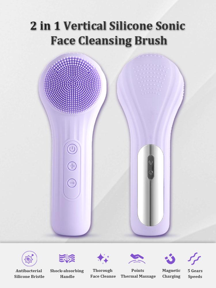 Waterproof Facial Cleansing Brush for Men & Women Rechargeable Exfoliating Electric Face Scrubber Cleanser Brush