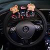 Universal Cute Mickey Cartoon Car Steering Wheel Cover Anti-Slip Breathable Summer Sweat Absorbing Steering Covers