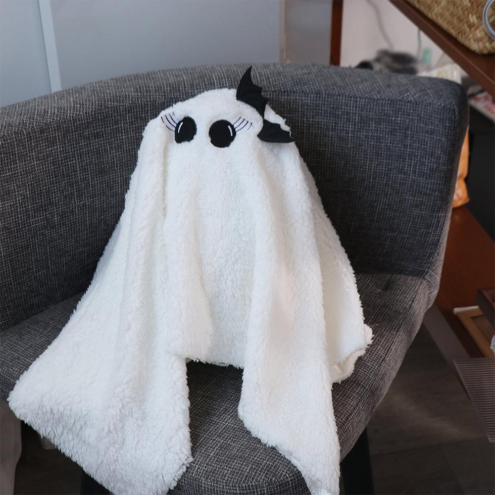 Cute Halloween Plush Toy PP Cotton Bat Throw Pillow Fun Ghost Dog Pillow  Home