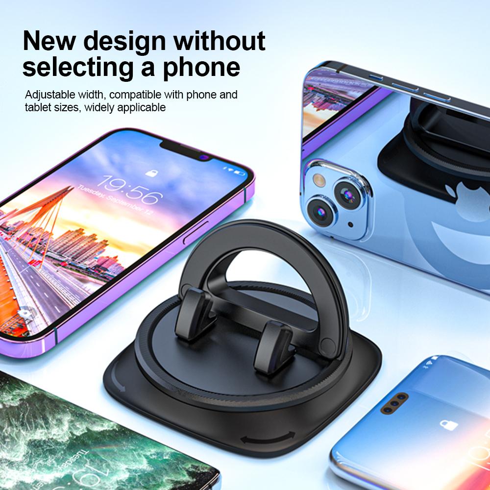 Dashboard Car Phone Holder Bracket Anti-slip Fixing Universal 360 Degree Rotate Cell Phone Stand Mount GPS Navigation for iPhone Samsung Xiaomi Huawei