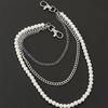 Simple Waist Chain For Women Temperament Pearl Beaded U-Shaped Waist Chain Hip Hop Rock Personality Jeans Chain Accessories