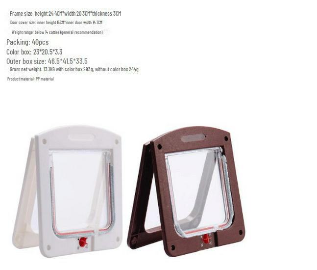 Dual-Purpose Pet Door for Cats & Dogs: Two-Way Entry & Exit Flap