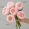 6 Stems Light Pink Austin Rose Artificial Flowers