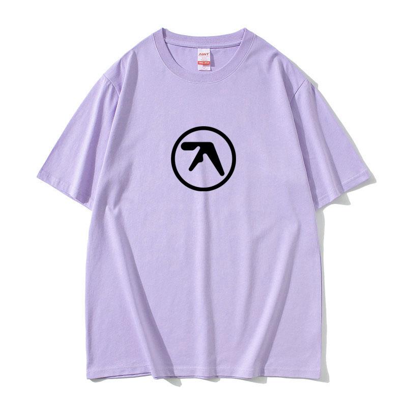 Aphex Twin Logo Print Tshirt Unisex Women Casual Cotton Vintage Short Sleeve T Shirts Male Hip Hop Oversized Tshirts Streetwear