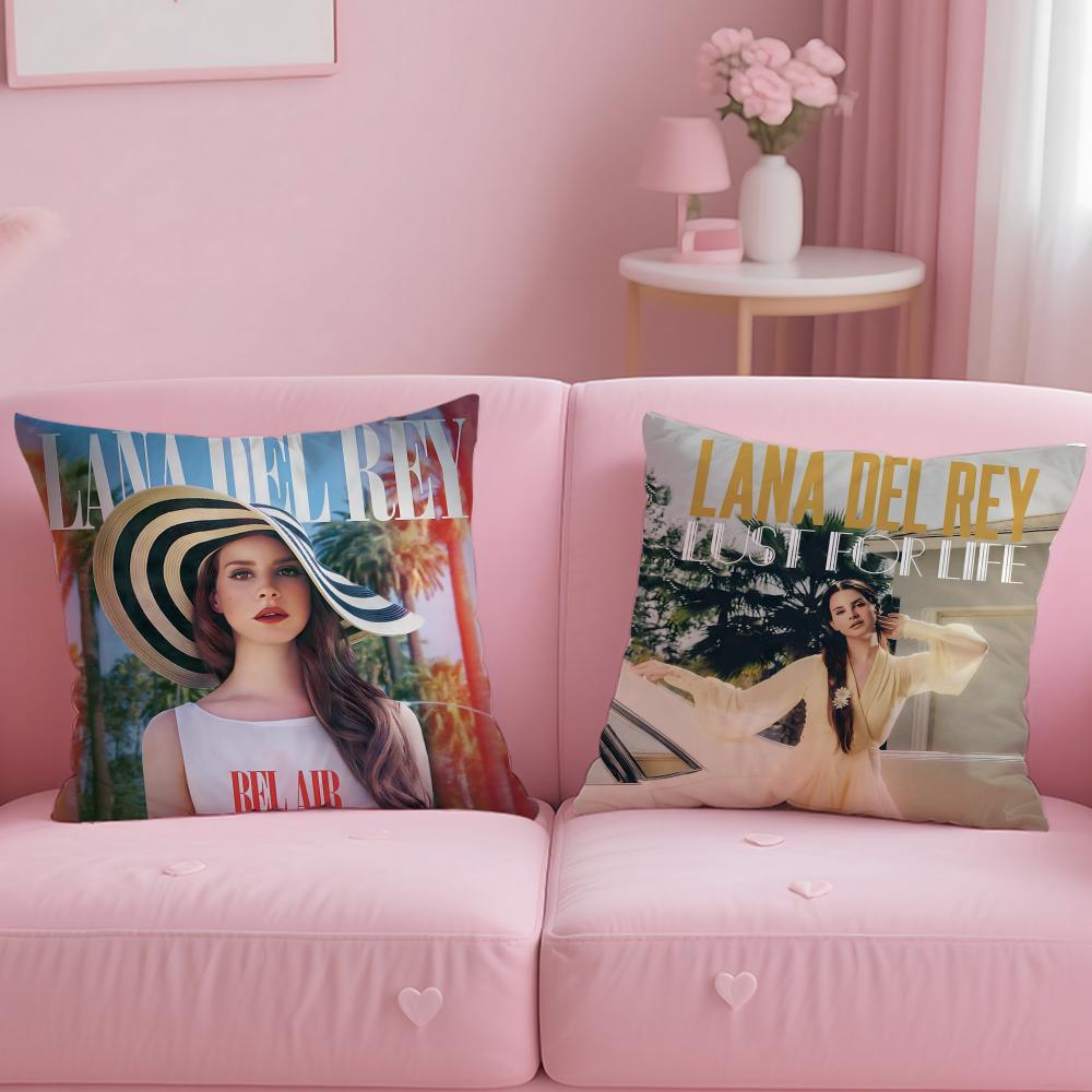 L-Lana Del Reys Kuddfodral Bekvämt Vändbart Kuddfodral Perfekt för Bil Soffa Sovrum & Mer