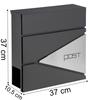 Boris Anthracite Mailbox With Inscriptions