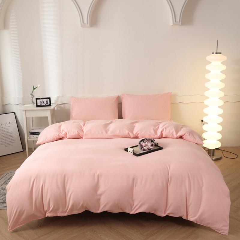 1Pc Simple Solid Color Washed Cotton Quilt Cover Skin Friendly Breathable Bedding for Seasons King Queen Size Comforter Cover