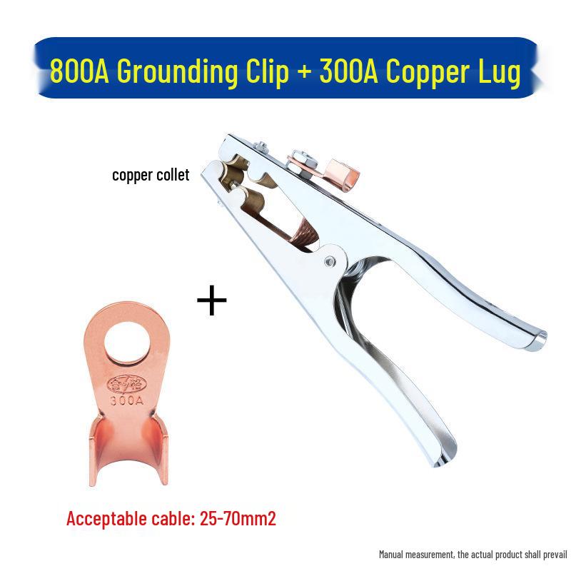 Pure Copper Electric Welding Ground Clamp - Thickened Welding Pliers and Handle for Argon Arc Welding Machine Grounding Accessories.