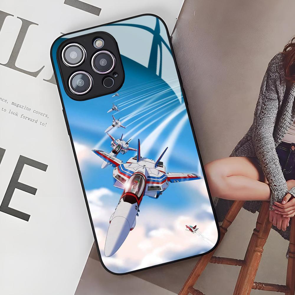 Anime Robotech Phone Case for Iphone 16 15 14 12 11 13 Pro Max Mini X Xr Xs Se 8 Puls Glass Cover