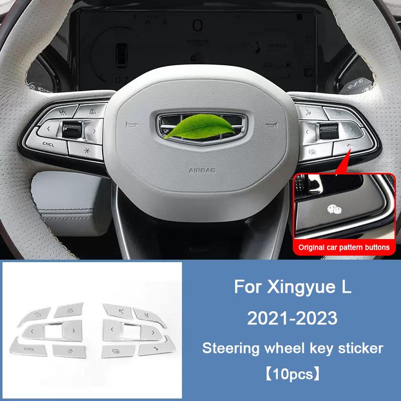 For Geely Xingyue L 2021 2022 2023 2024 Interior Accessory Car Center Console AC Button Sticker Window Lift Buttons Trim Cover