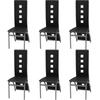 Day and Night - Day and Night Dining Chairs 6 Units Black Synthetic Leather