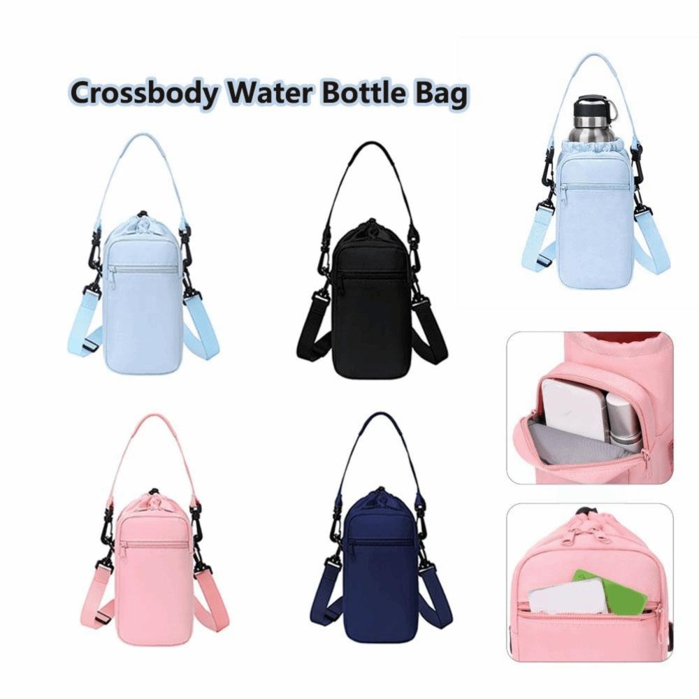 Alça de Ombro Ajustável Bolsa Transversal para Garrafa de Água Bolsa Transportadora de Garrafa de Água Atividades ao Ar Livre